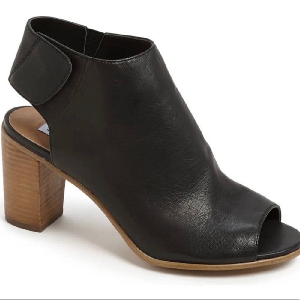 Steve Madden Nonstop Open Toed Black Heels Size 9 - image 2